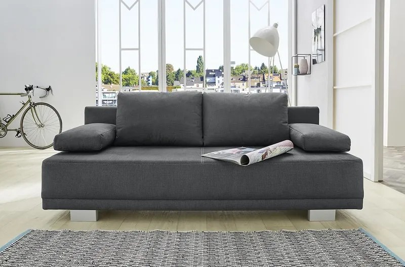 Rozkladacia pohovka Luzio, tmavo šedá látka