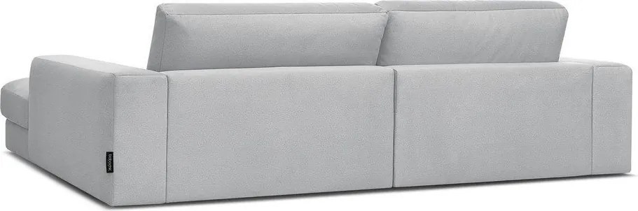 Svetlosivá zamatová rohová pohovka (pravý roh/s leňoškou) Sierra – Bobochic Paris