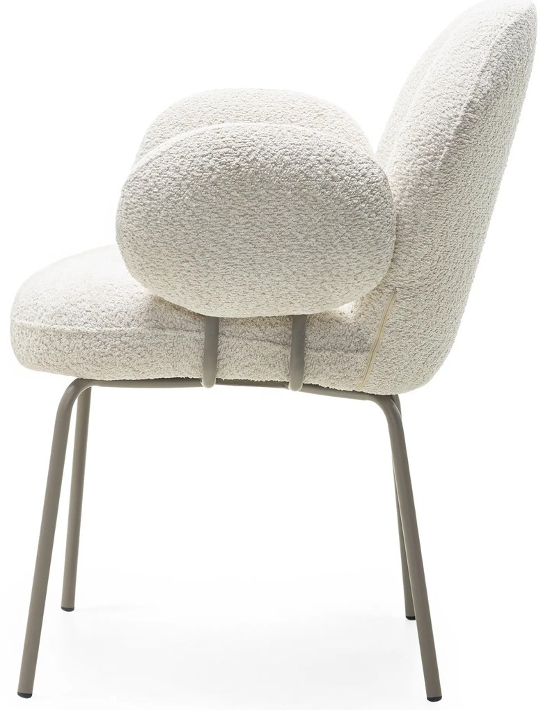 Čalouněné jídelní křeslo Fiori béžové