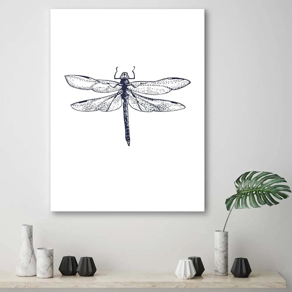 Obraz na plátně Vážka Hmyz Příroda - 80x120 cm