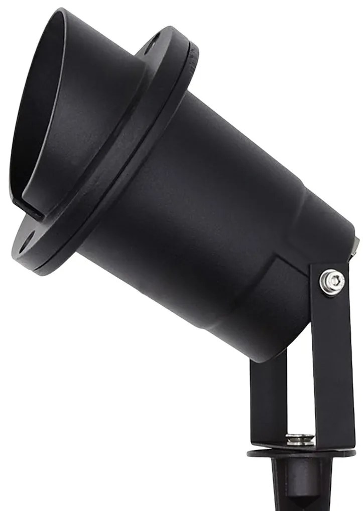 Exteriérové zapichovacie svietidlo Vilo, 1x čierne hliníkové tienidlo