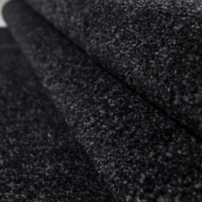 Ayyildiz, Kusový koberec Ata 7000 anthracite kruh, 200x200 (priemer) kruh, šedá, obývacia izba