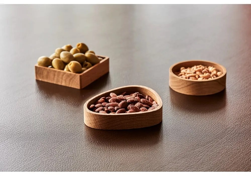 Dekoratívny drevený úložný box v prírodnej farbe 11x11x3 cm Square S – LIND DNA