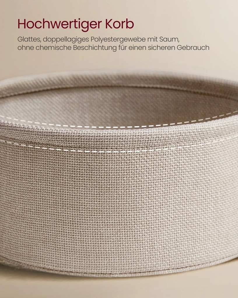 Kruhový konferenčný stolík so skladovaním, matná biela a kamelová hnedá farba