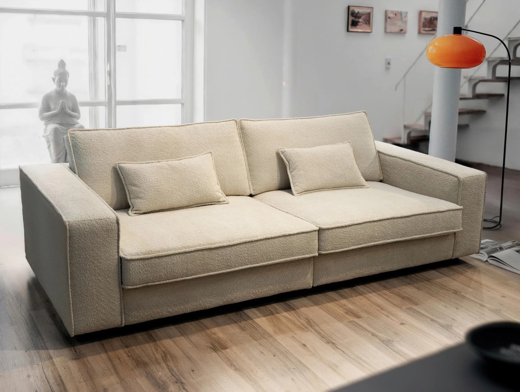 XXXLutz VEĽKÁ POHOVKA, plast, textil, kompozitné drevo, béžová MID.YOU - Sedačky - 000694009503