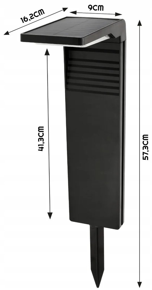 ECOLIGHT Solárna záhradná lampa 57cm IP64