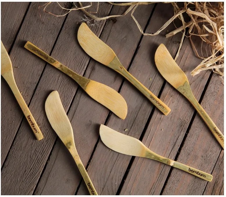 Sada 6 bambusových nožov na maslo Bambum Forre