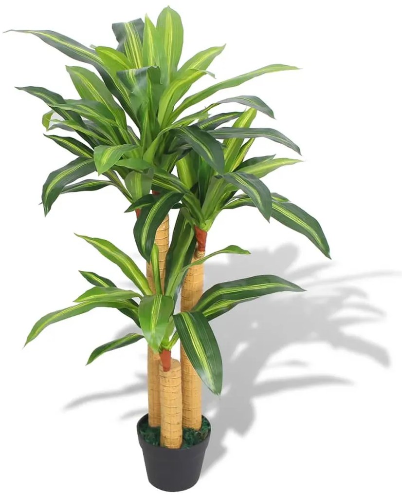 vidaXL Umelá rastlina, dracéna s kvetináčom 100 cm, zelená