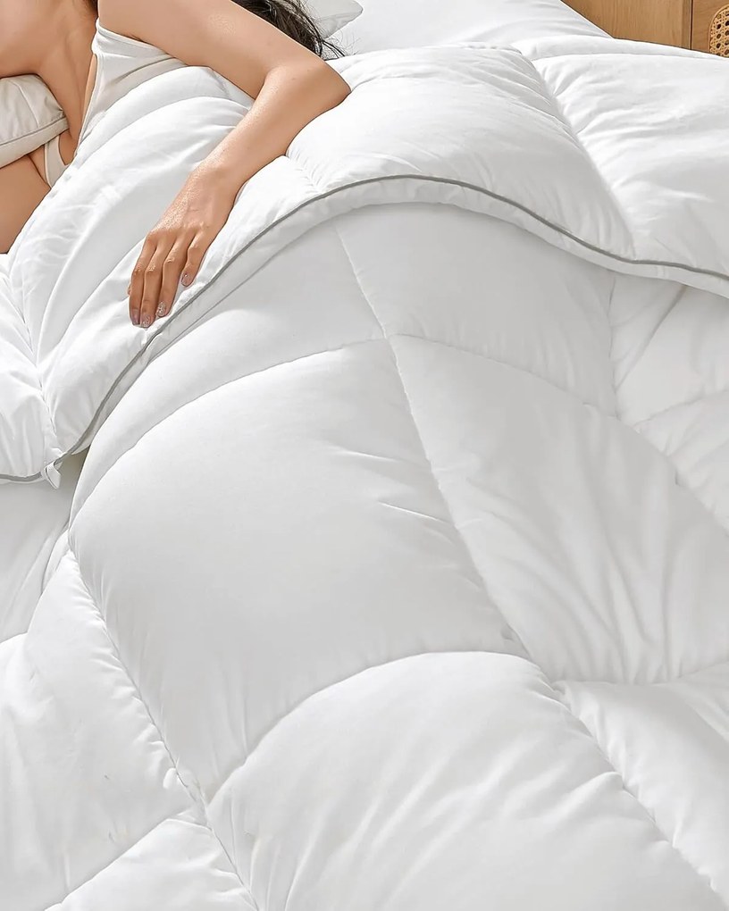 Sada 2 ks přikrývek DUVET 2v1 200x200 cm bílá