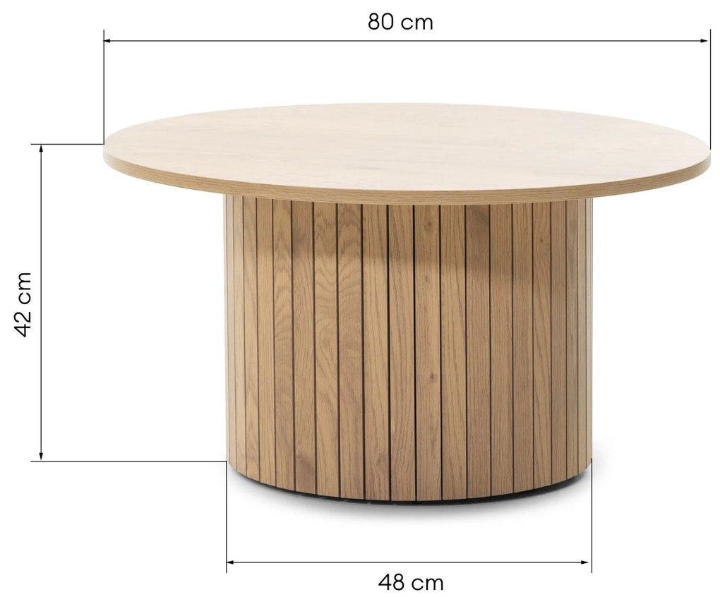 Konferenční stolek Remigio 80 cm dub přírodní