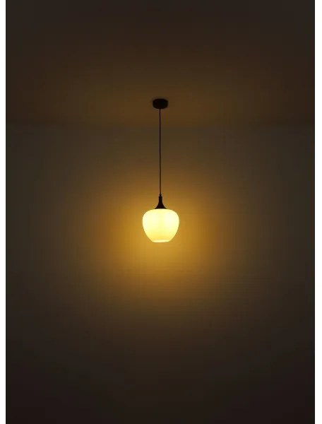 Globo 15548H1C - Luster na lanku MAXY 1xE27/60W/230V biela/hnedá