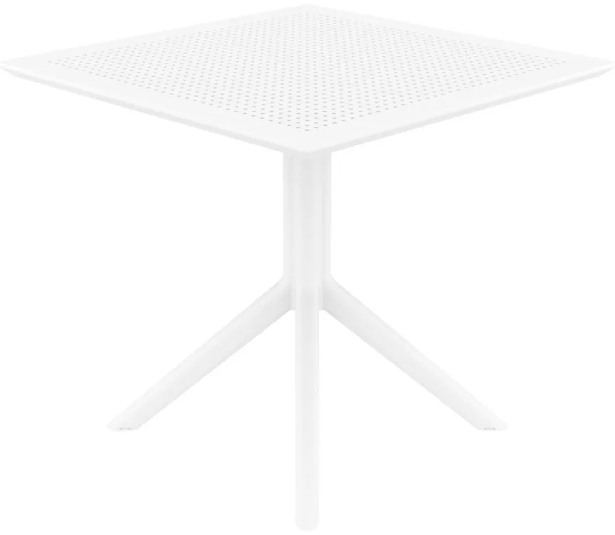 Stôl Sky 80 - v74 x 80 x 80 cm - Biela