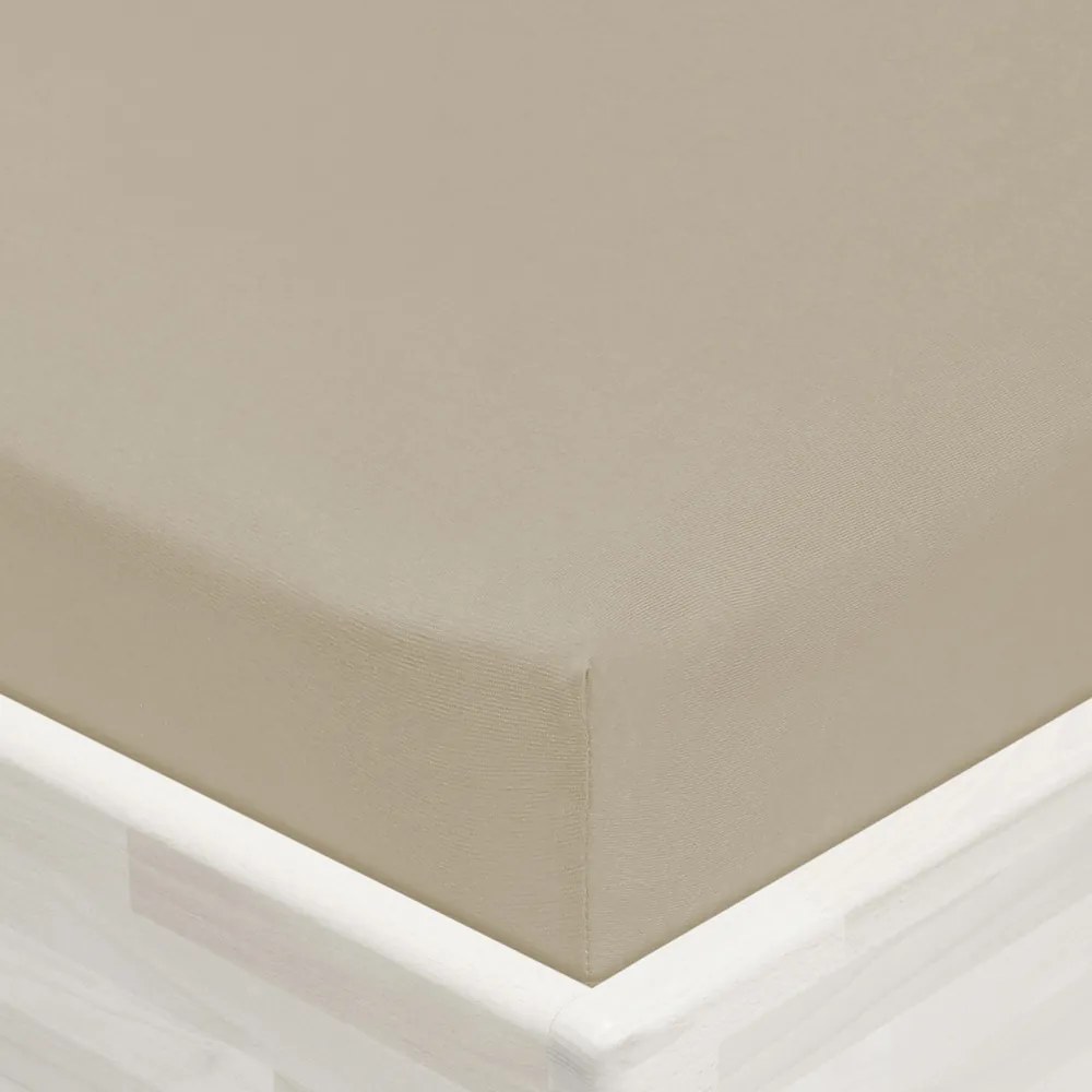 Jersey napínacie prestieradlo JR-027 Sivohnedé 90 x 200 - výška 20 cm