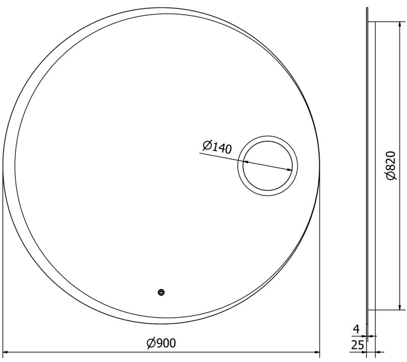 Mexen Ella, LED kúpeľňové zrkadlo s podsvietením a kozmetickým zrkadielkom 100x100 cm, 6000K, ochrana proti zahmlievaniu, 9811-100-100-611-00