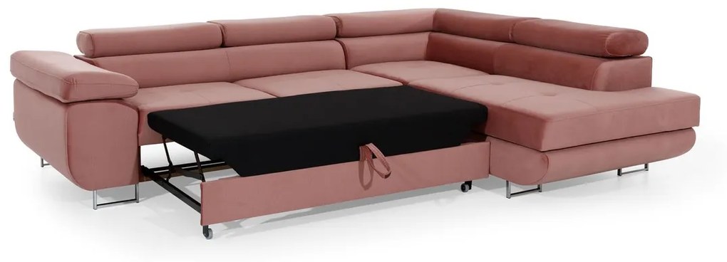 Rohová rozkladacia sedačka MONIS, 275x90x202, sawana 14/soft 17, ľavý roh