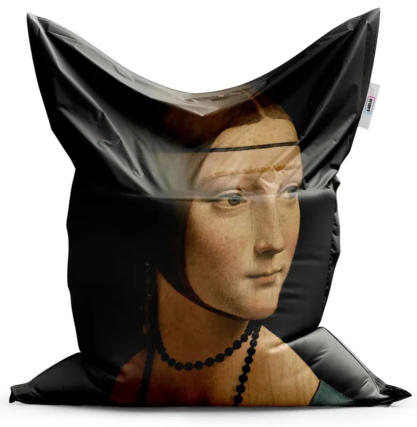 Sablio Sedací vak Dáma s hranostajom - Leonardo da Vinci - 200x140 cm