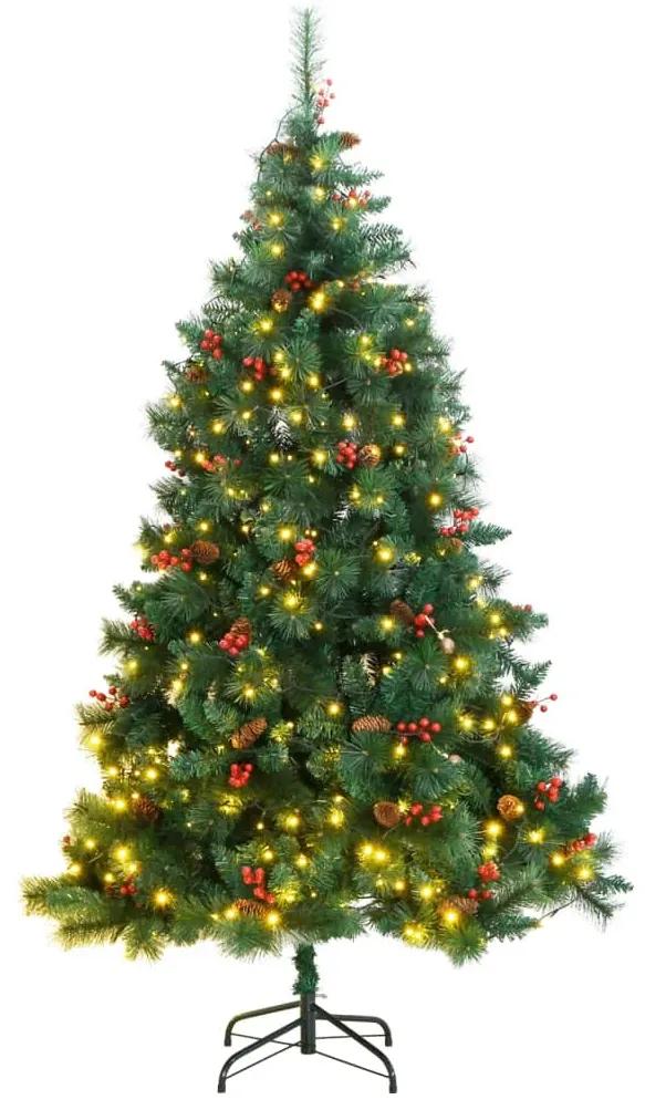 Umelý výklopný vianočný stromček s 300 LED 180 cm 3210210