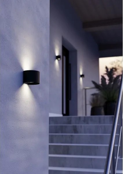 Eglo 901844 - LED vonkajšie nástenné svietidlo CALPINO 2xLED/2,8W/230V IP54 čierna