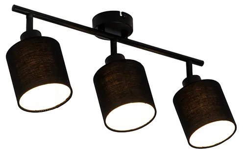 Moderné stropné svietidlo čierne 3-svetlo - Hetta