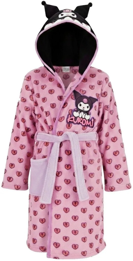 Dievčenský flísový župan Kuromi s kapucňou, 122 / 128