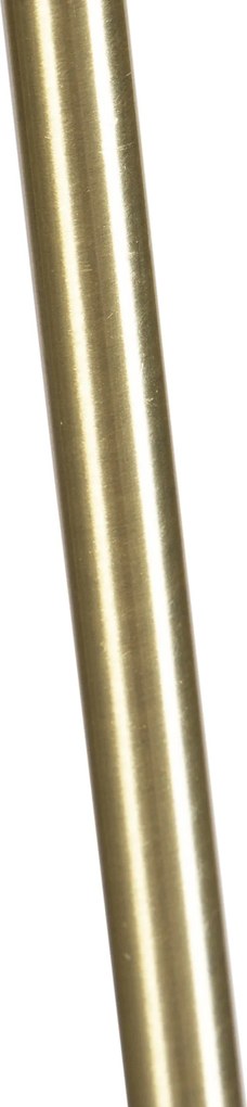 Stojaca lampa zlatá/mosadzná s tienidlom z velúru Peacock 40/40 cm - Parte