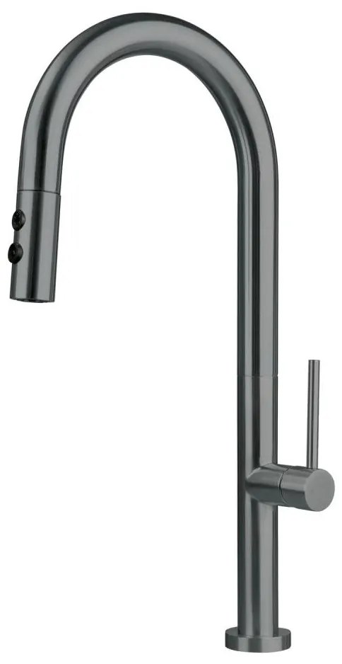 Deante BQO_D72M - Drezová batéria s vyťahovacou sprškou OLFATO titán