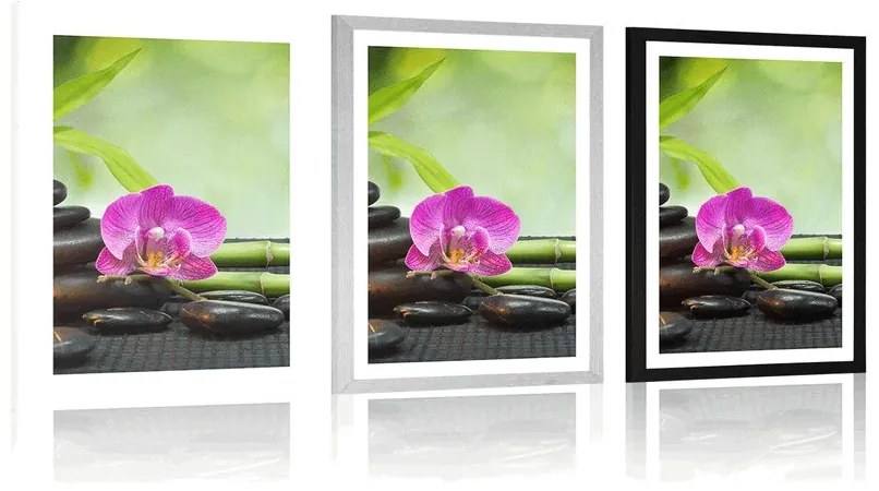 Plagát s paspartou Feng Shui zátišie - 40x60 silver