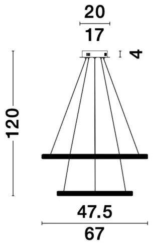 LED luster Nager 59 čierne