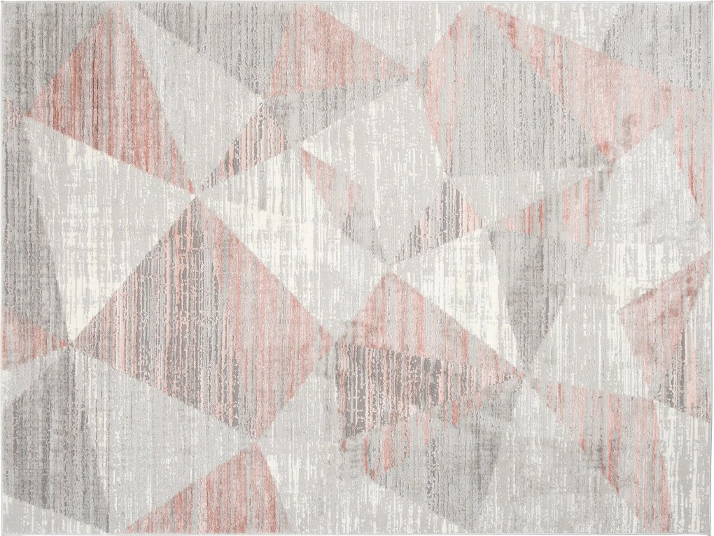 TA Koberec E455A SVETLO SIVÁ/TMAVORUŽOVÁ ASTHANE Rozmer: 250x350 cm