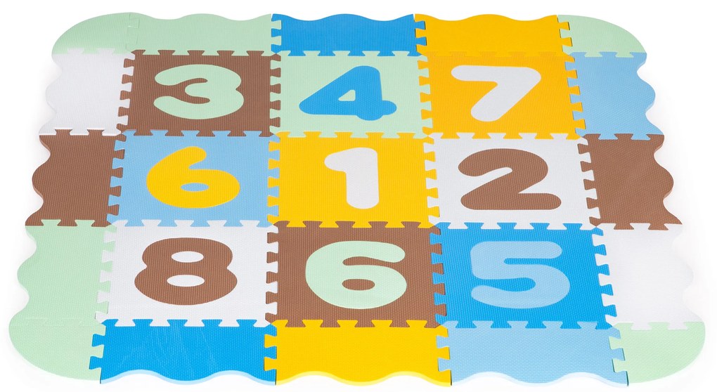 Detská penová podložka puzzle s ohrádkou - Číslice