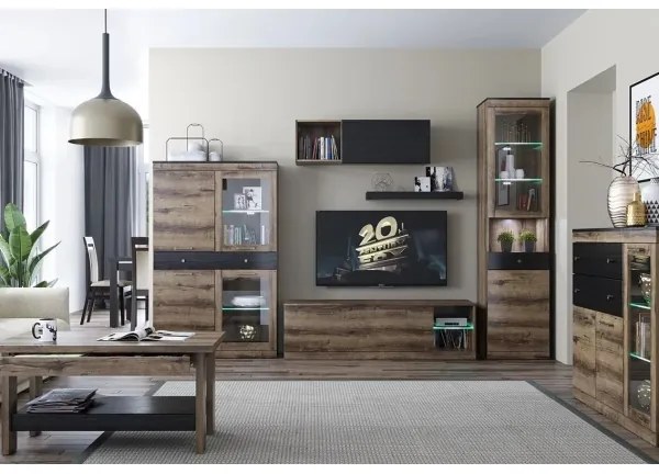 Nástenná polica LANDU 6x80 cm dub kláštorný