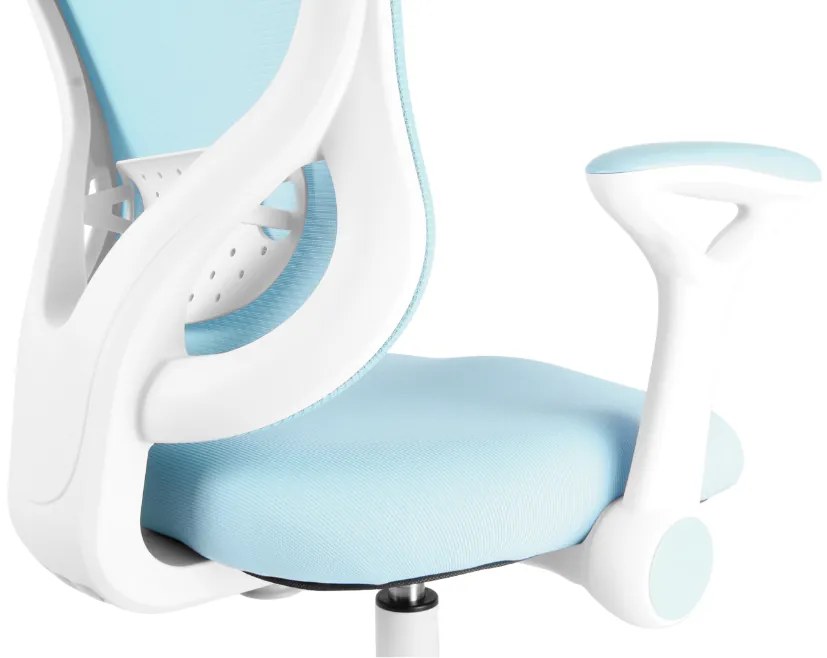 Detská rastúca stolička Neoseat JUNI 007 — látka, prateľný poťah, modrá