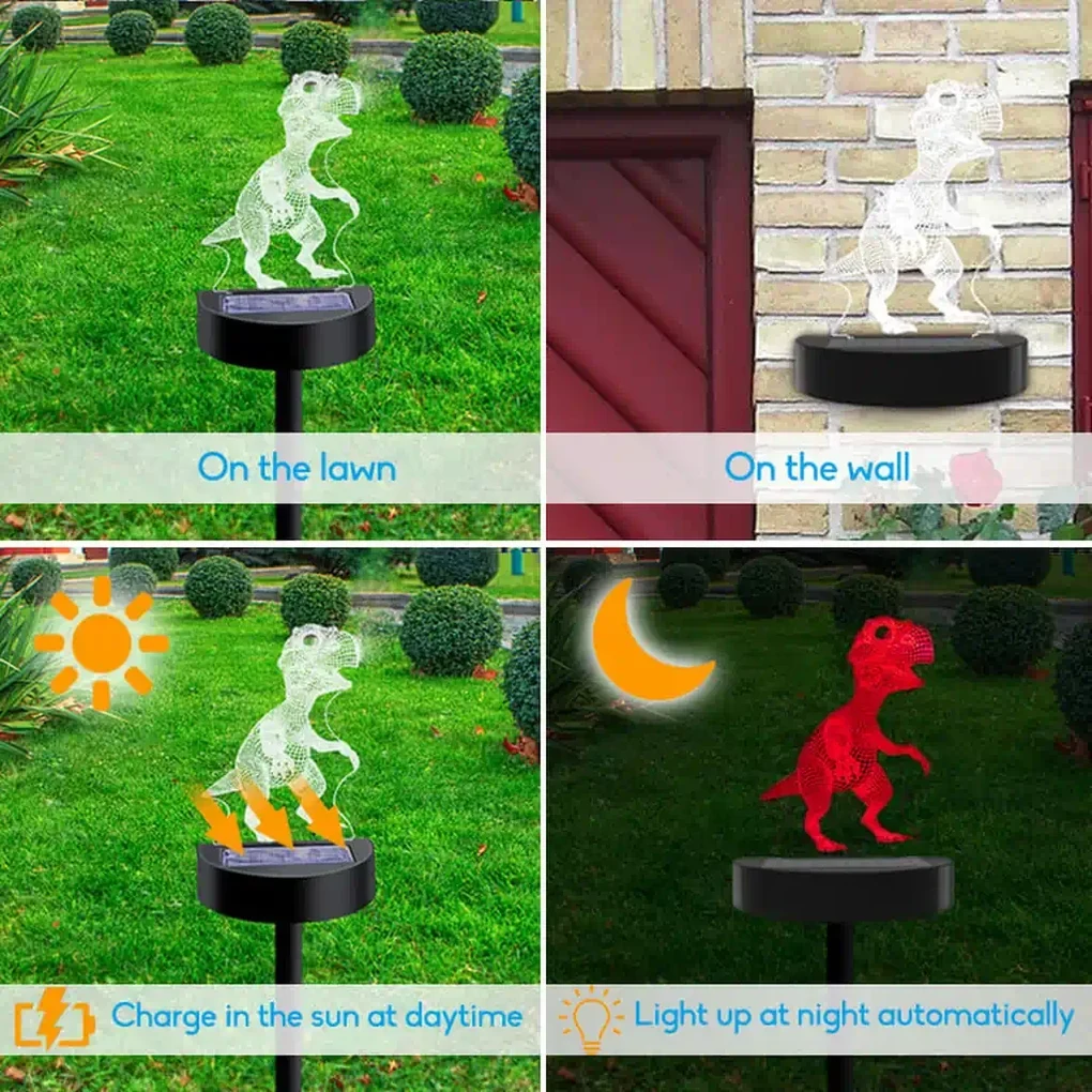 3Dmix 3DL-SL005 – 3D LED nočná lampa - Velociraptor (Solar)
