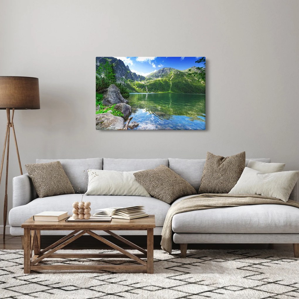 Obraz jazera v Tatrách (90x60 cm)