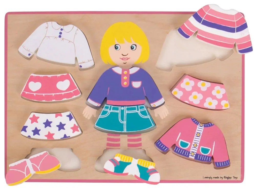 Bigjigs Baby Oblékací puzzle dievčatko