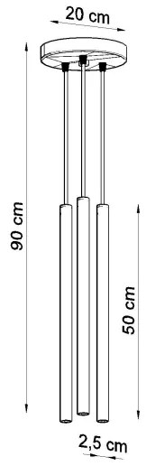 Sollux SL.1521 - Luster na lanku PASTELO 3xG9/8W/230V zelená