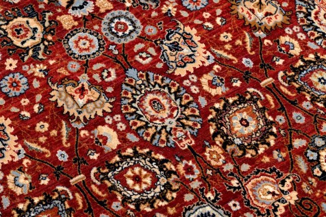 Koberec KESHAN Fredzle, Ornament, ramka orientálny 7573/53577 bordo / granát
