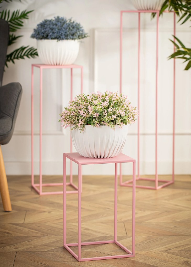 STOJAN NA KVETINÁČ SIMPLE 40X24X24 CM RUŽOVÁ