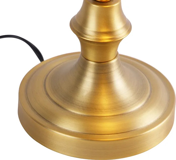 Inteligentná bankárska lampa bronzová s jantárovým sklom vrátane WiFi A60 - Banker