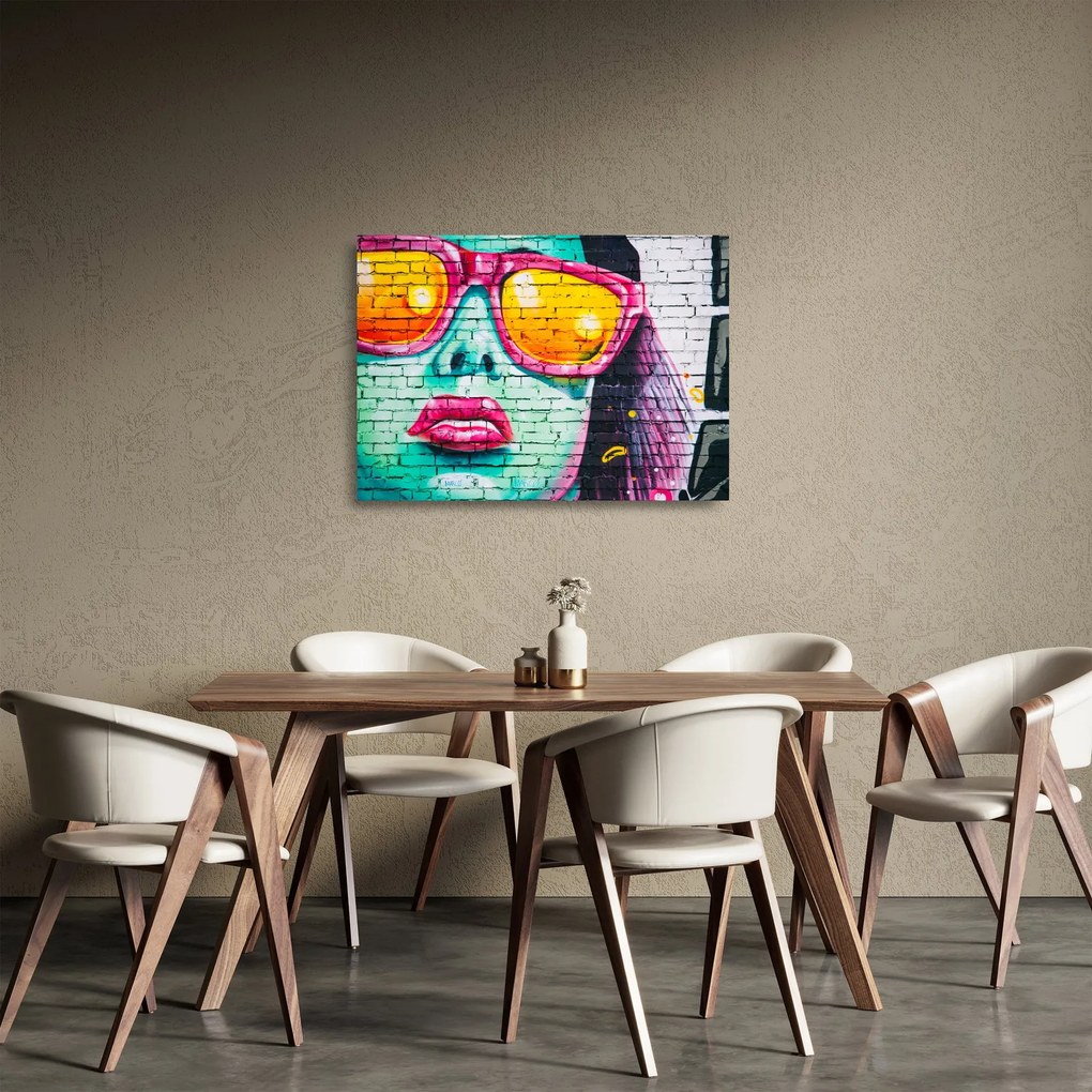 Sklenený obraz - Graffiti (70x50 cm)