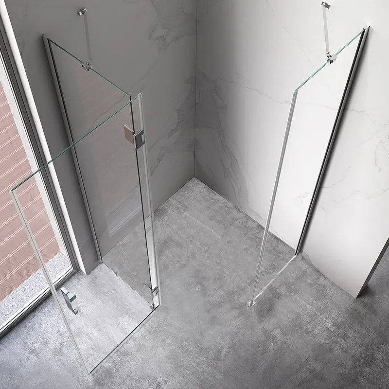 BPS-koupelny Päťuholníkový sprchový kút KZ10A 80x80 chróm/transparent - bez vaničky