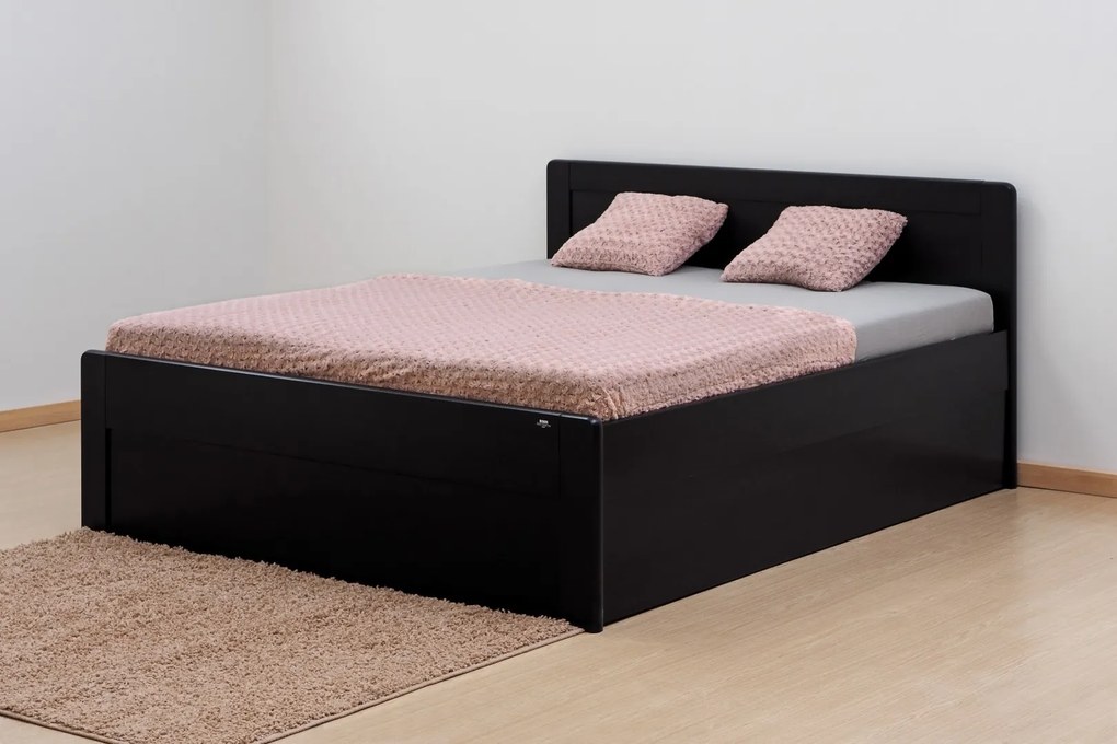 BMB MARIKA FAMILY - masívna buková posteľ s úložným priestorom ATYP, buk masív