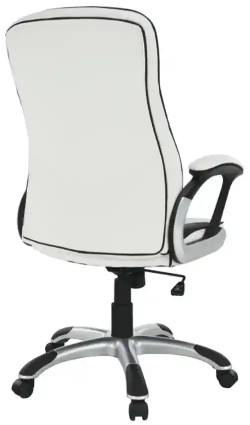 Kancelárske kreslo, ekokoža biela/čierna, AFRA | BIANO