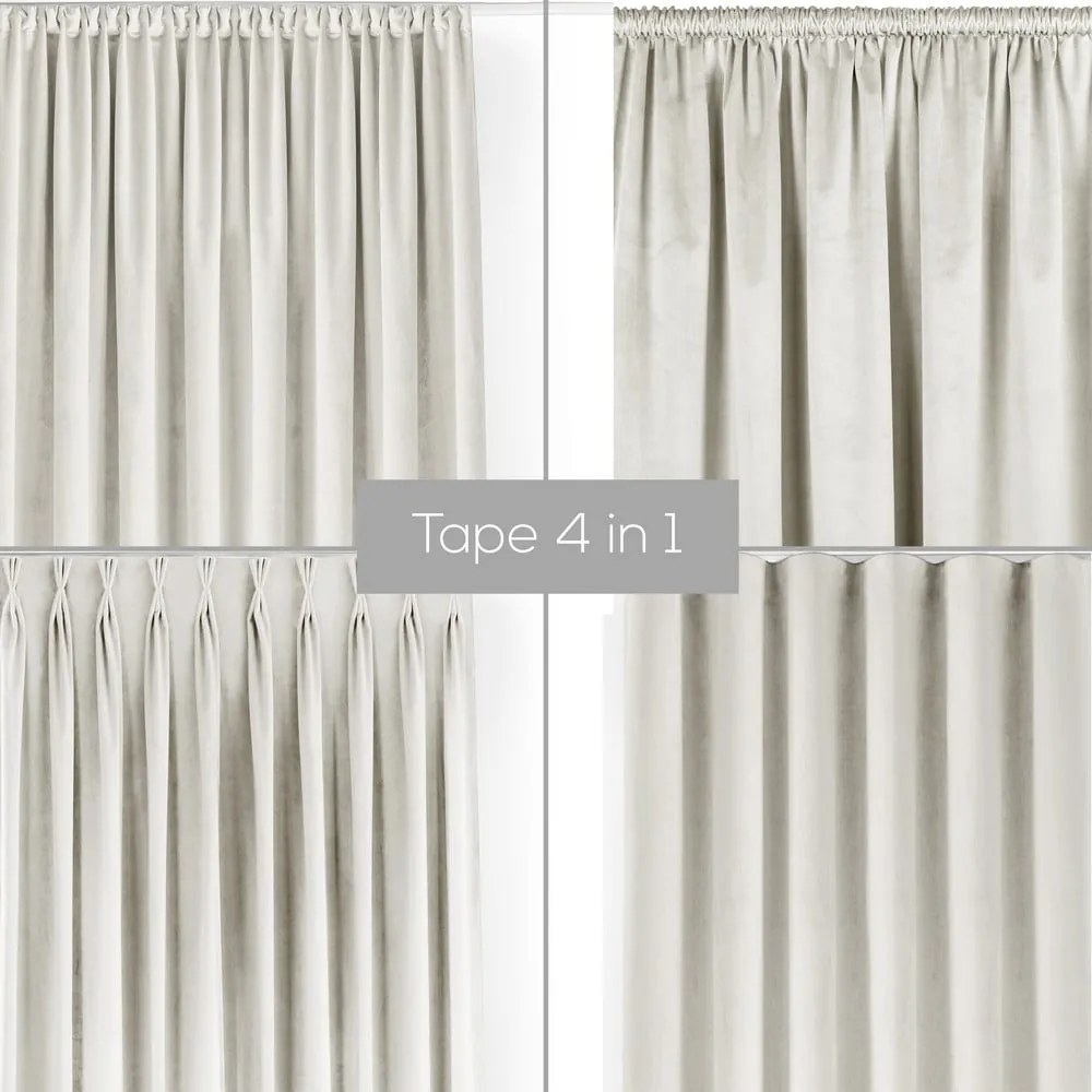 Krémový zamatový dimout záves 265x250 cm Velto – Filumi
