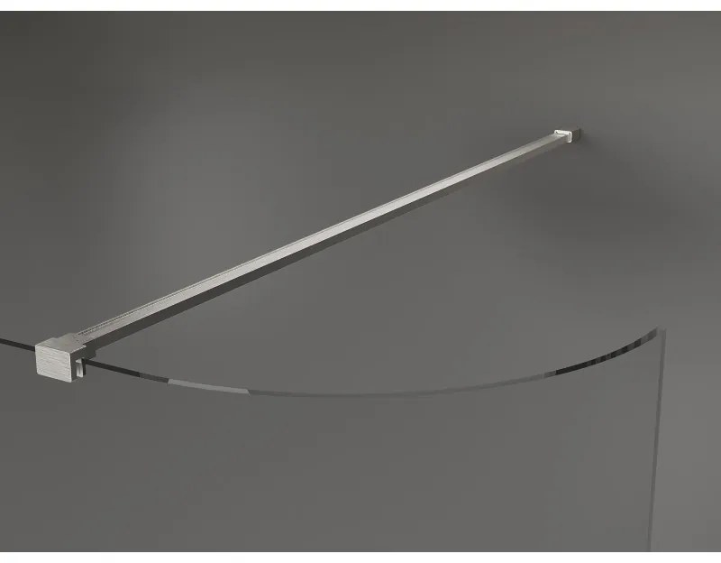Mexen Kioto, sprchová zástena Walk-In 160 x 200 cm, 8mm číre sklo, brúsená oceľ profil, 800-160-101-97-06