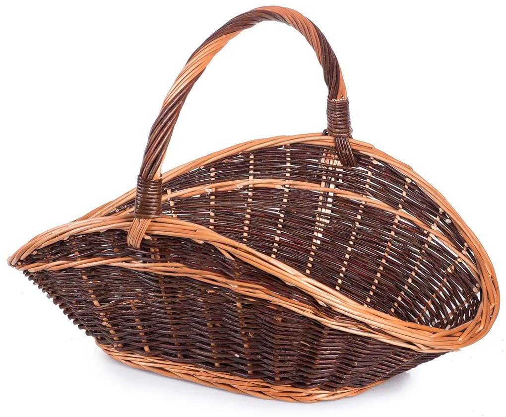 Krbový prútený kôš otvorený tmavý Fagot I.š. 56 x hl. 36 x v. 22/31(cm)