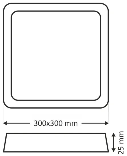 LED stropné svietidlo LED/24W/230V 3000/4000/6500K 30x30 cm biela