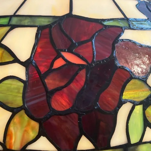 Stolné svietidlo Tiffany vitráž ROSE stojan Deluxe Ø36*60