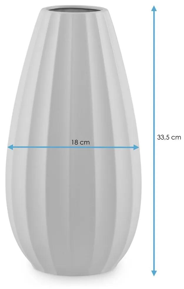 Váza Cob 18x33,5cm sivá