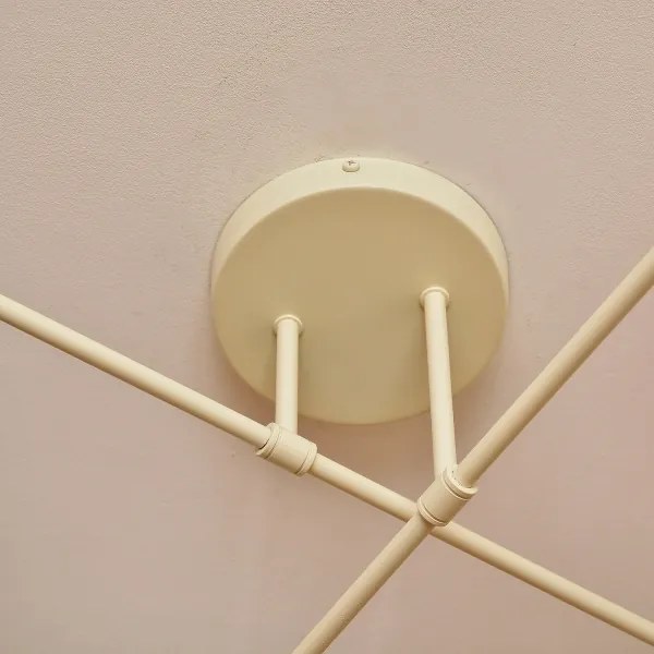 Prisadené svietidlo MOON 4xE27/15W/230V krémové